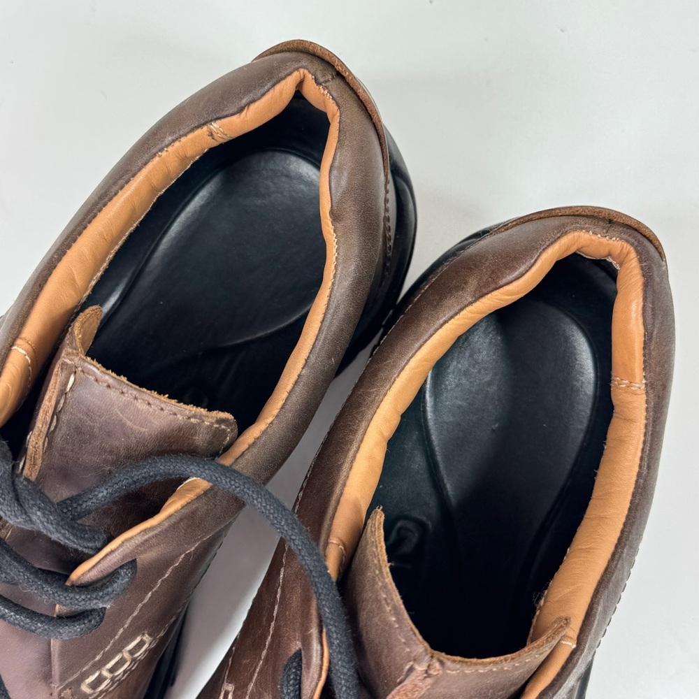 Keen Boston III Leather Lace Up Loafers Casual Shoes Chunky Brown Mens 10 - Picture 9 of 11